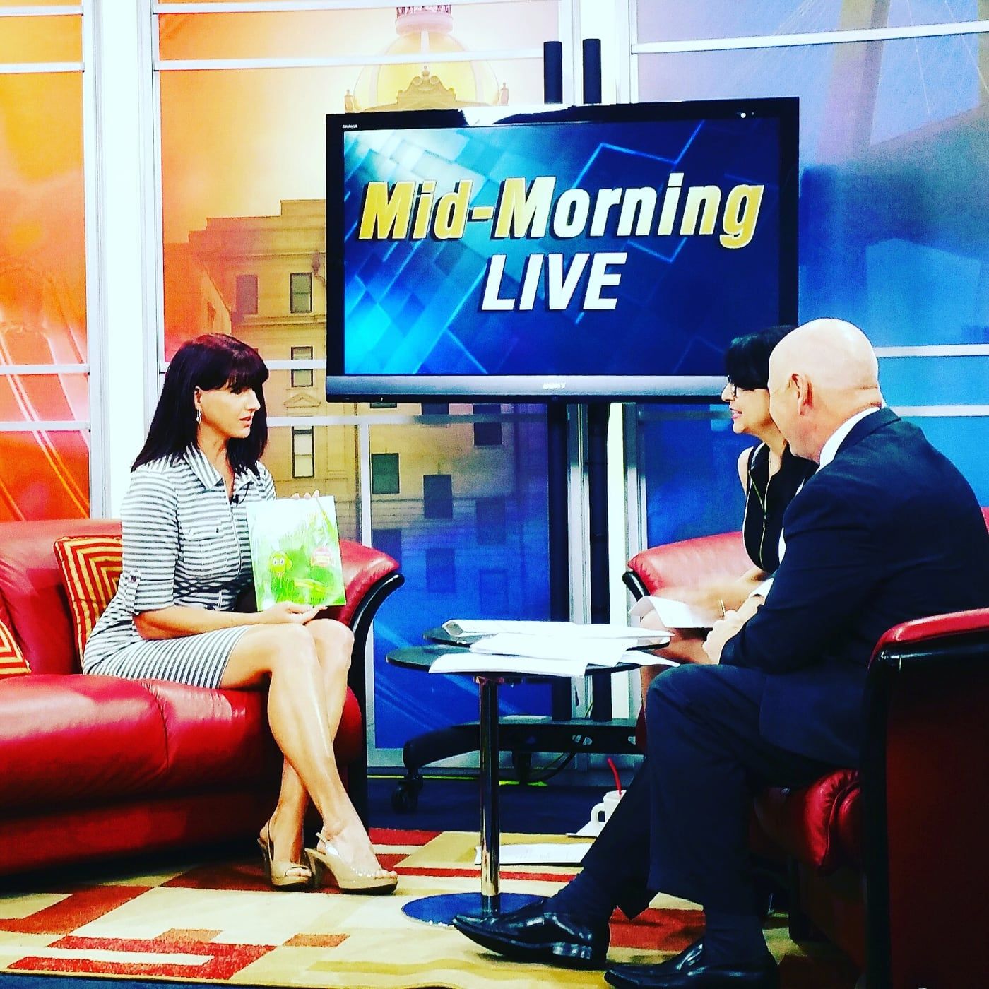 Suzanne Hobbs on the Mid-Morning Live set in Georgia.